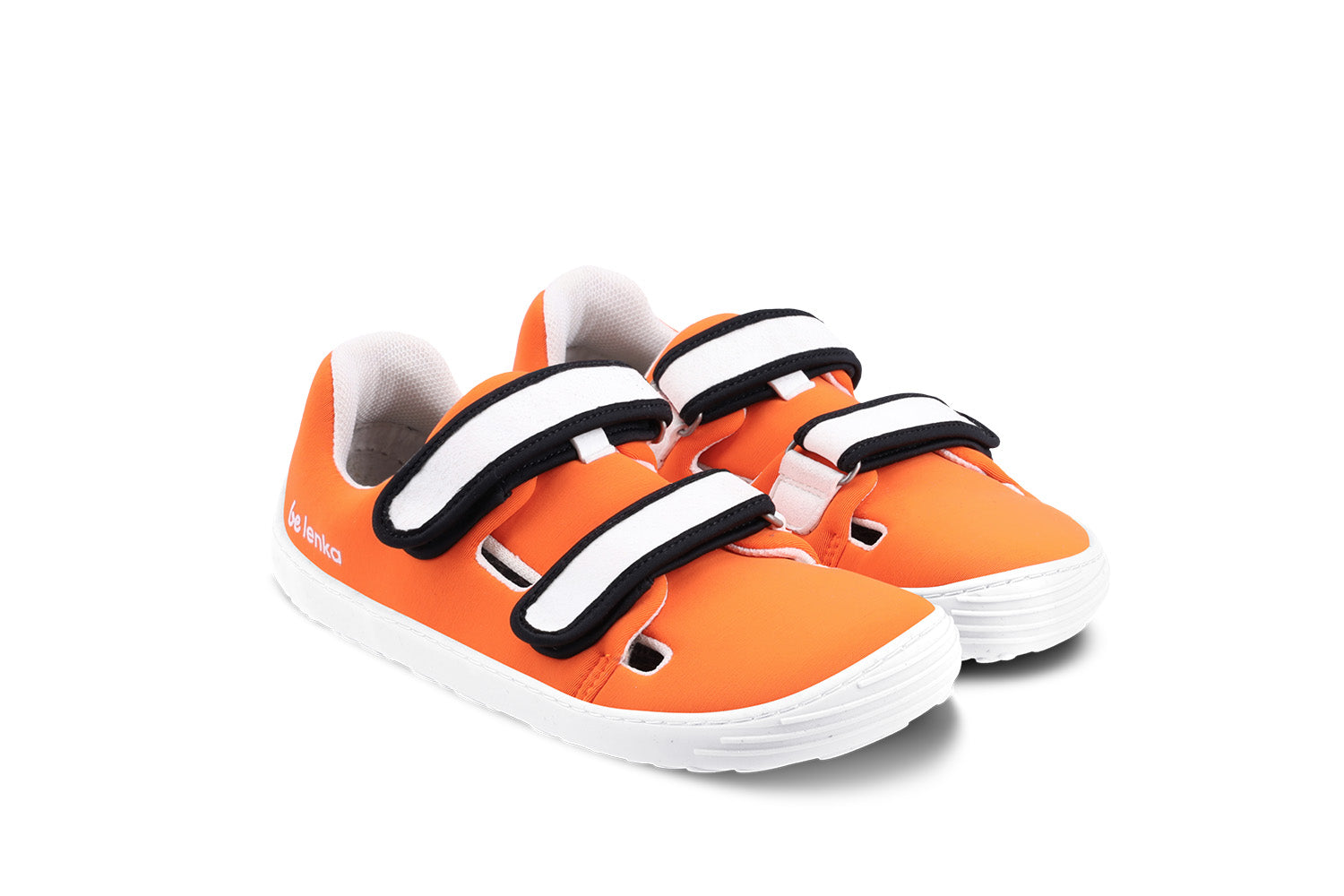 Be Lenka Kids Barefoot Sneakers - Breathable Lightweight Minimalist Shoes for Toddlers & Children | Perfect for Outdoor Play, Running & School Activities (Orangy)