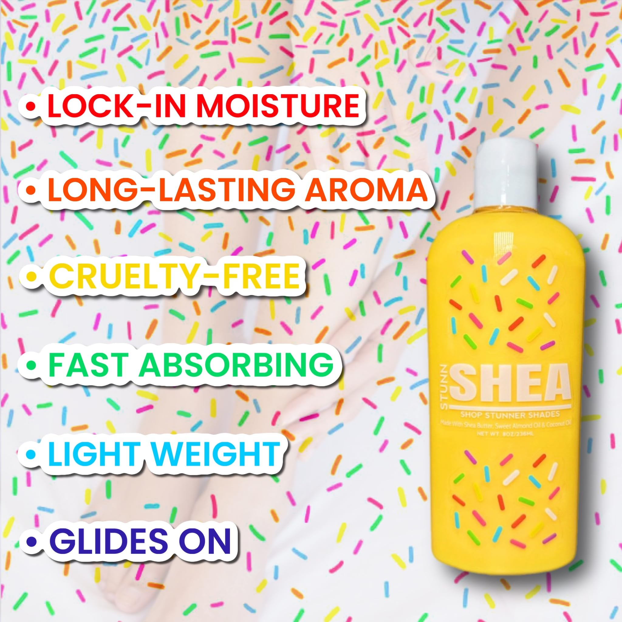 Nourishing Shea Butter Body Lotion - Lightweight, Smooth Daily Moisturizer for Dry Skin, 8 fl oz (Birthday Cake Scent) | Perfect for Gift Sets & Self-Care Routines