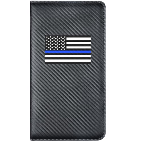Carbon Fiber+Blue white black Flag