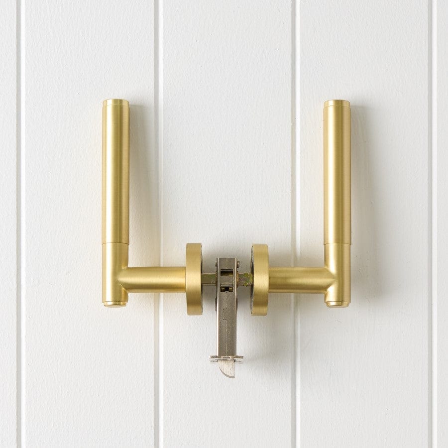 Premium Brushed Brass Door Handle - Elegant & Durable Hardware for Melbourne Homes | Perfect for Interior & Exterior Doors, Cabinets, and Wardrobes
