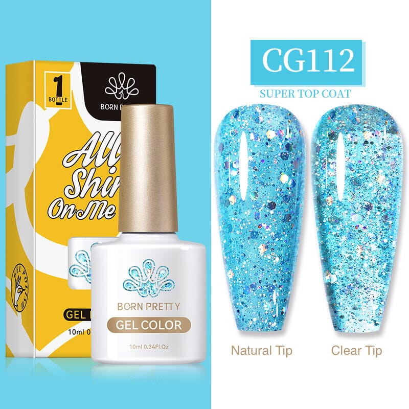 Born Pretty Glitter Gel Nail Polish Set - Long Lasting UV/LED Soak Off Nail Colors for Manicure & Pedicure - Perfect for Parties, Weddings, Holidays & Special Occasions