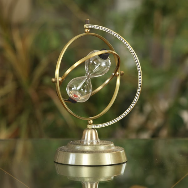 Bronze & Stone Time Turner Urn Rotating Hourglass - Perfect for Home Decor, Memorial Keepsake & Unique Gift