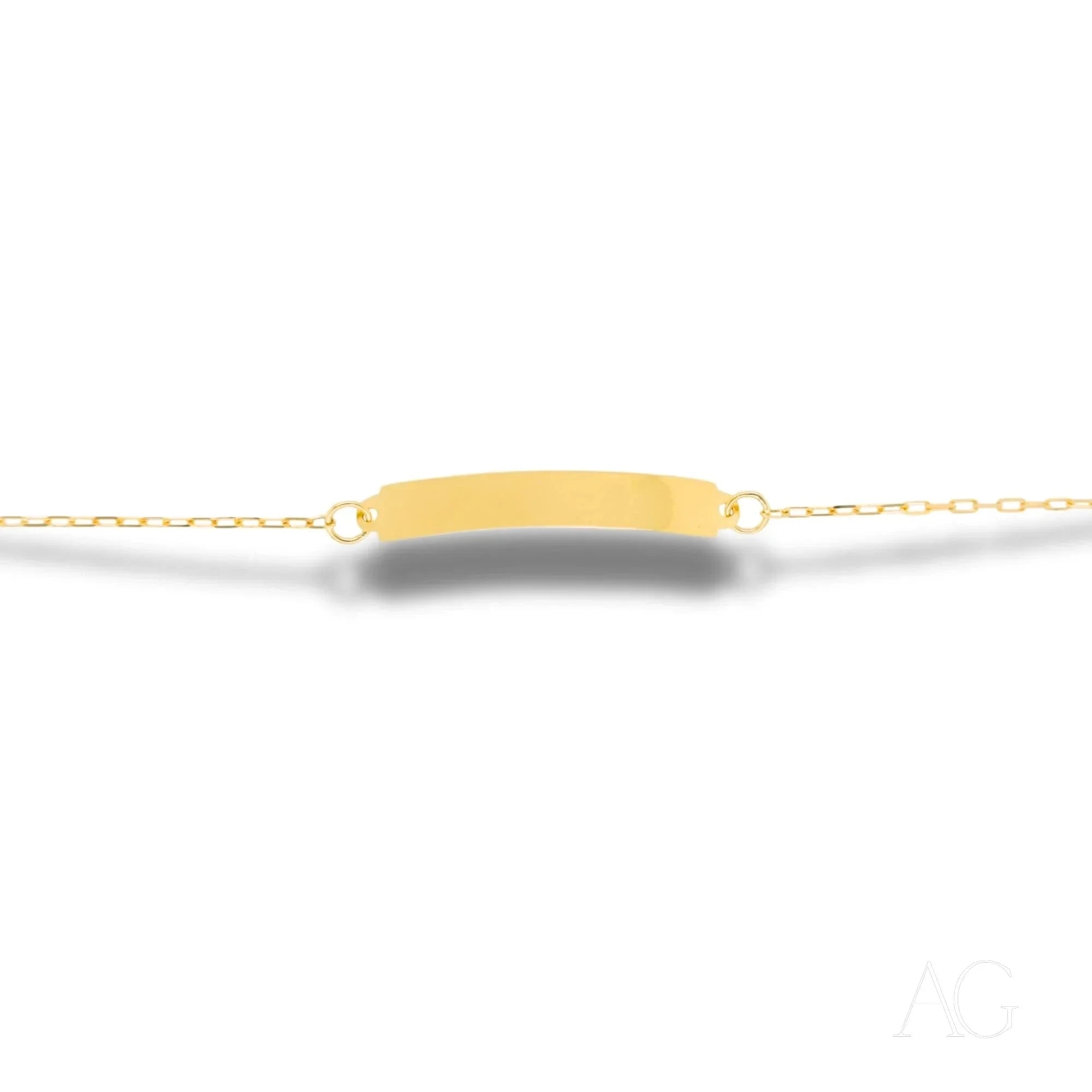 18K Solid Gold Kids ID Bracelet - Personalized Name Jewelry for Children - Perfect for Birthdays, Gifts & Special Occasions