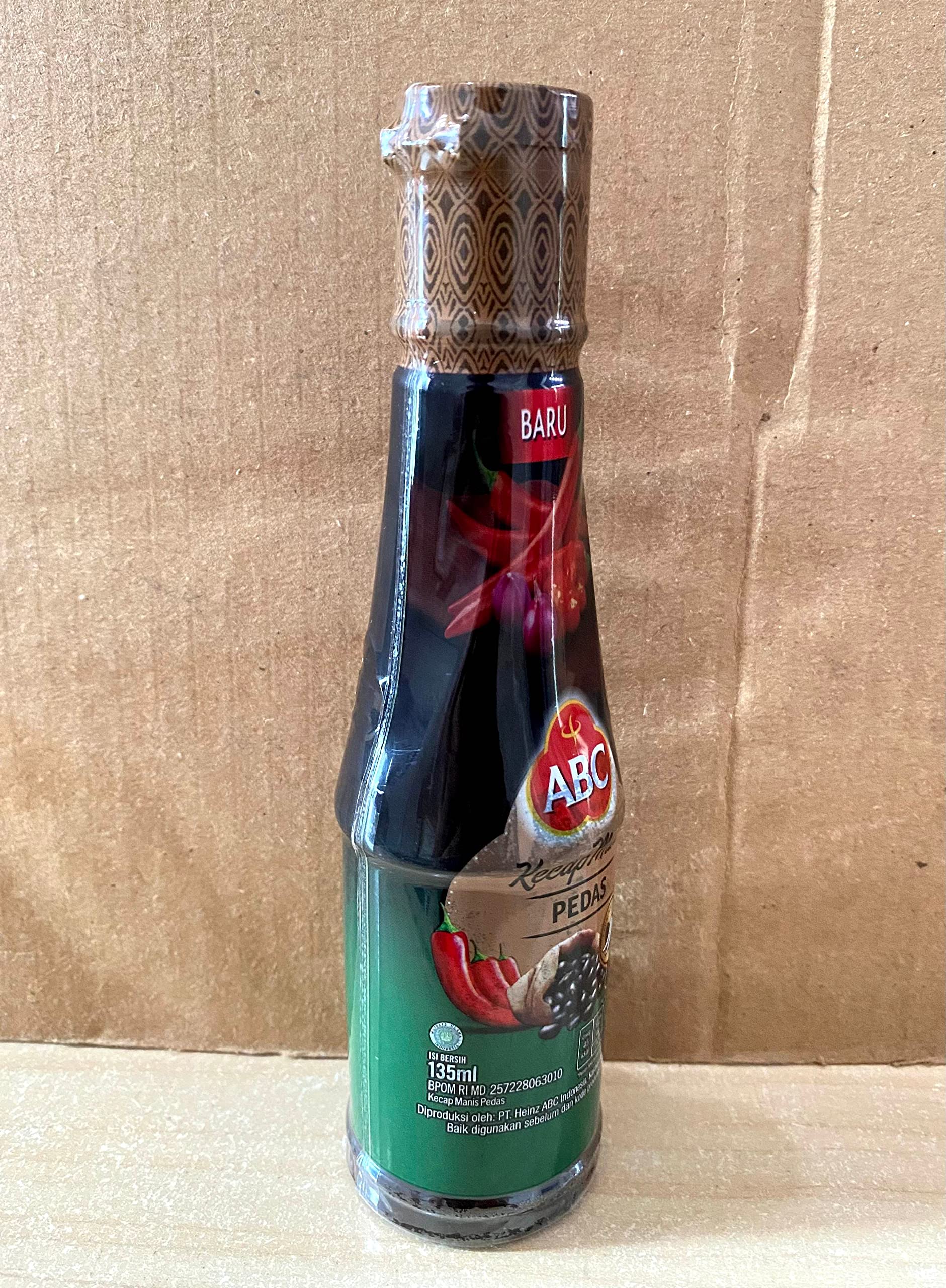 ABC Hot Soy Sauce - Spicy Indonesian Kecap Pedas, 135ml (Pack of 1) - Perfect for Stir-Fry, Marinades & Dipping Sauces
