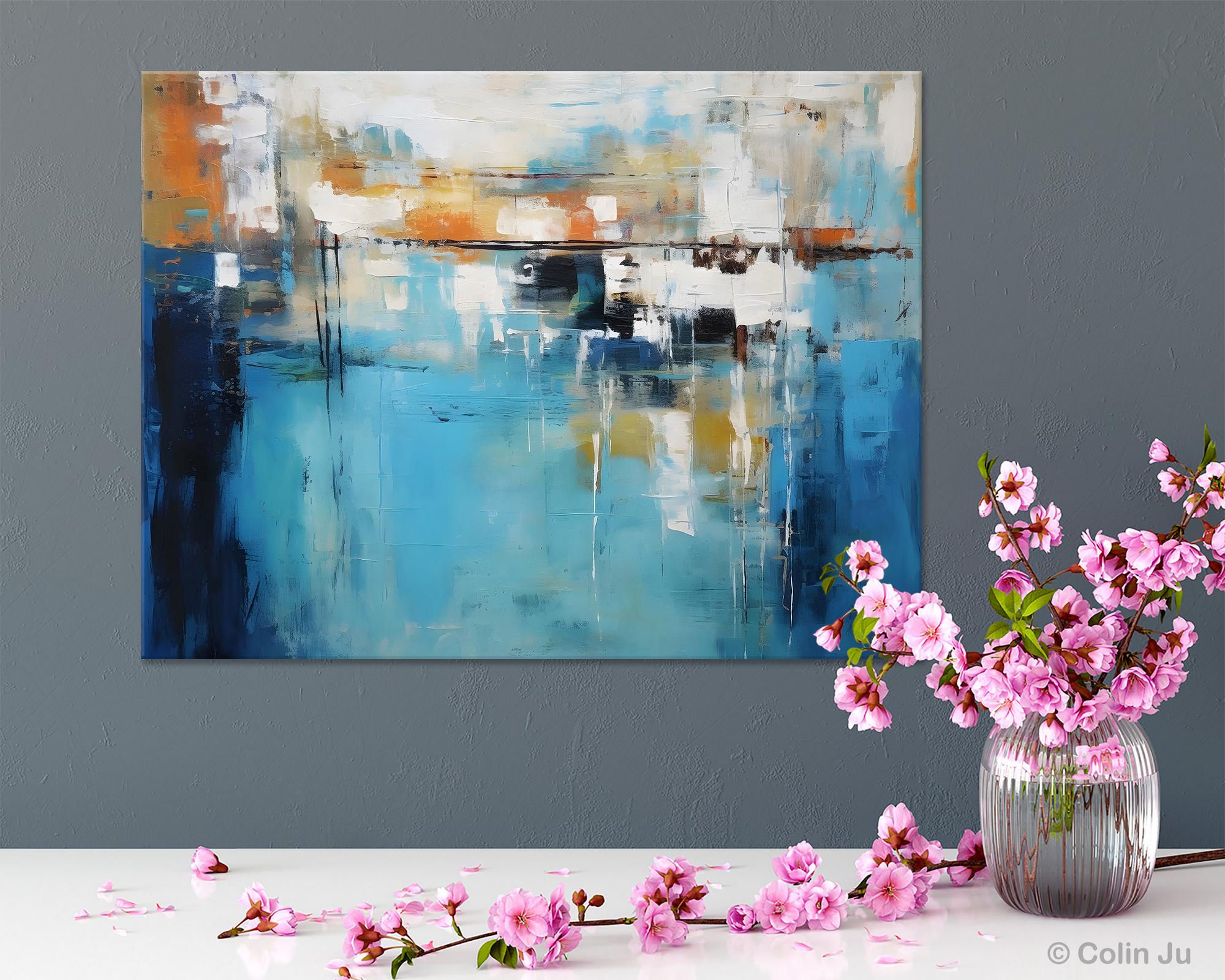 Contemporary Canvas Art - Heavy Texture Modern Wall Paintings - Original Abstract Acrylic Artwork for Bedroom Decor - Perfect for Living Room, Office & Home Interior Design