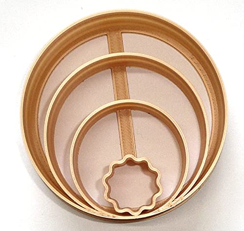Premium Circle Design Concha Cutter - Authentic Mexican Sweet Bread Stamp Tool | Made in USA (PR4395, Gold) | Perfect for Pan Dulce, Conchas, and Traditional Mexican Baking
