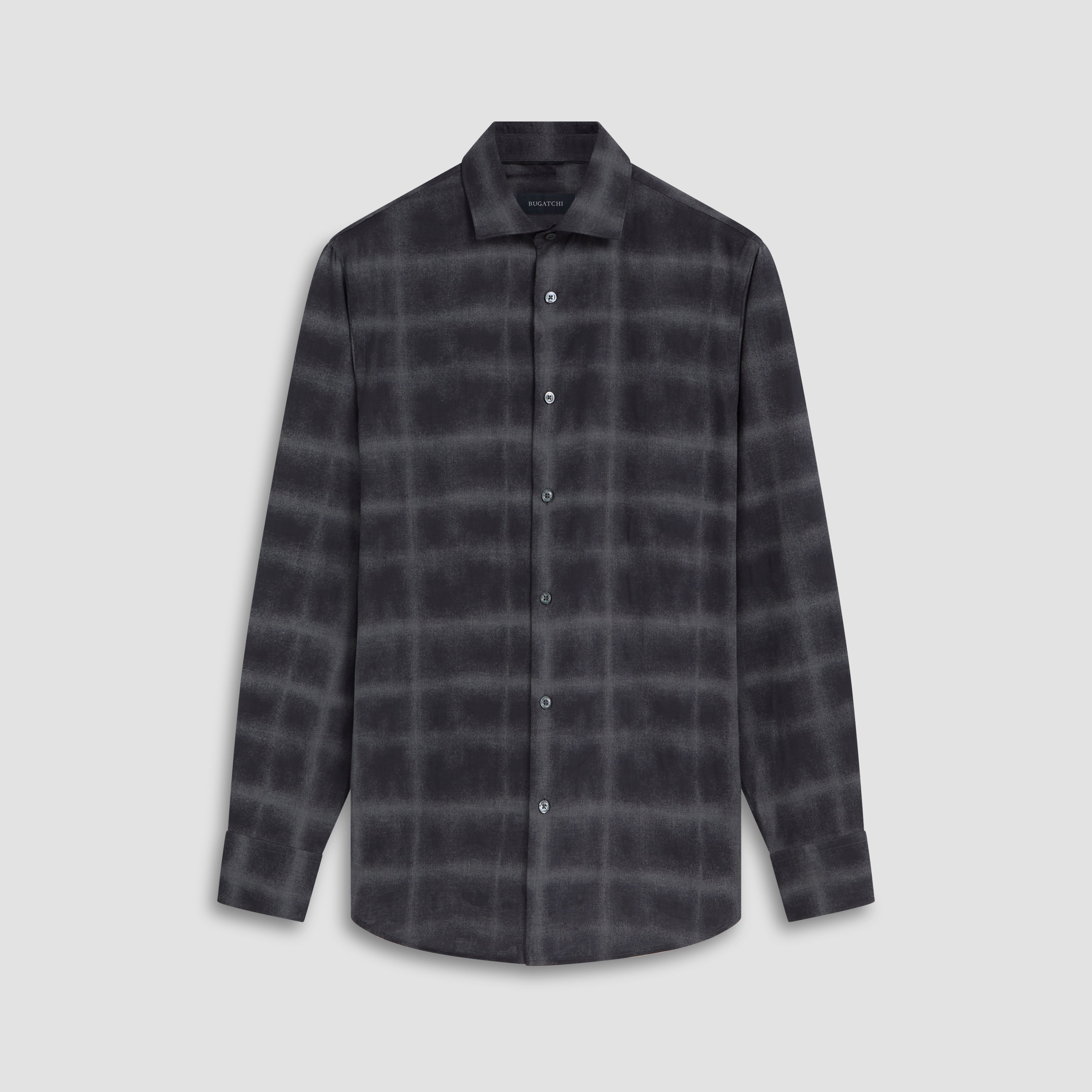 Stylish Axel Windowpane Jacquard Shirt for Men - Trendy Casual Button Down Shirt with Unique Pattern - Perfect for Office, Date Night & Weekend Outings