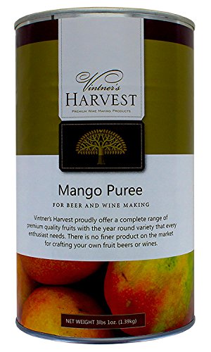 Premium Oregon Fruit & Vintner's Harvest Mango Puree - 49oz Can | All-Natural Fruit Base for Smoothies, Baking & Cocktail Mixing | Perfect for Home Brewing, Desserts & Tropical Drinks