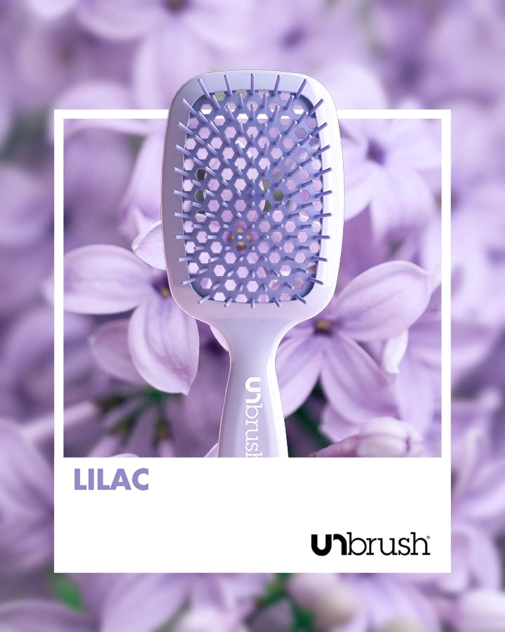 UNbrush Detangling Hair Brush for Wet & Dry Hair - Pain-Free Knot Remover, Lilac Purple - Perfect for Curly, Straight & Thick Hair - Salon Quality Hairbrush for Smooth & Shiny Hair - Great for Home, Travel & Styling