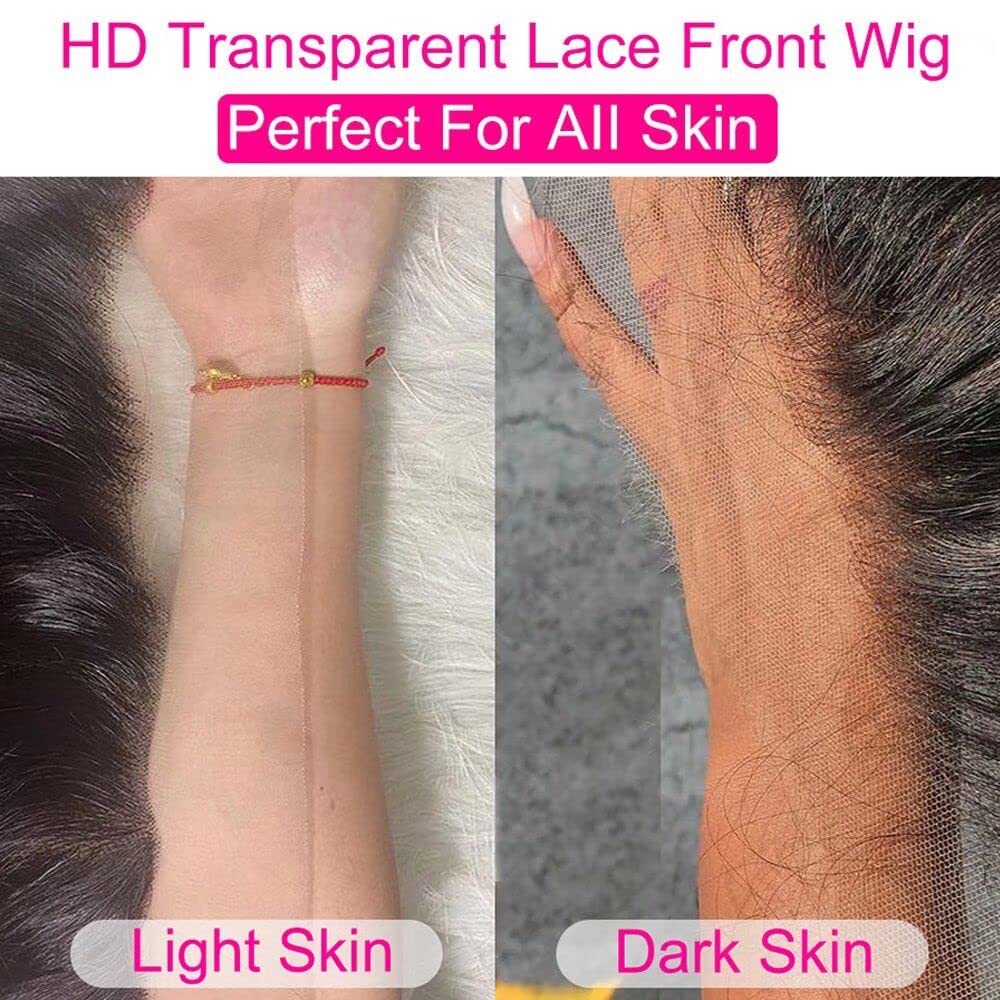 360 Lace Frontal Wig Yaki Kinky Straight Human Hair Wig for Black Women - Brazilian Remy Hair, HD Transparent Lace, Pre Plucked with Baby Hair, Bleached Knots, Glueless, Natural Hairline, 150% Density, 14 Inch | Perfect for Daily Wear, Parties, Weddings & Special Occasions
