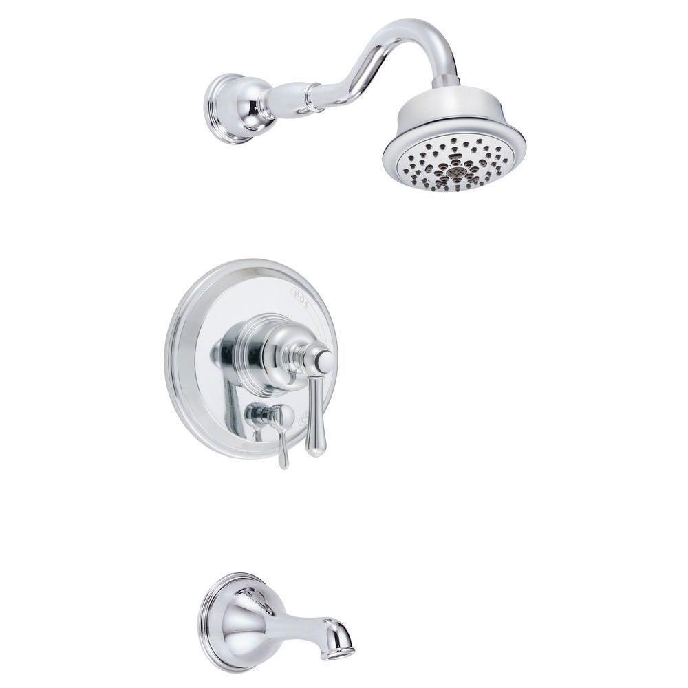 Danze Opulence 1-Handle Pressure Balance Tub and Shower Faucet Trim Kit in Chrome - Valve Not Included (Model 634470) | Perfect for Bathroom Renovation & Modern Home Upgrade