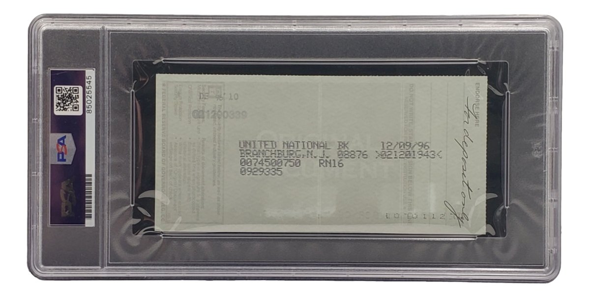 Authentic Bobby Thomson New York Giants Signed Bank Check with PSA/DNA Certification 85025545 - Perfect for Sports Memorabilia Collectors and Baseball Fans