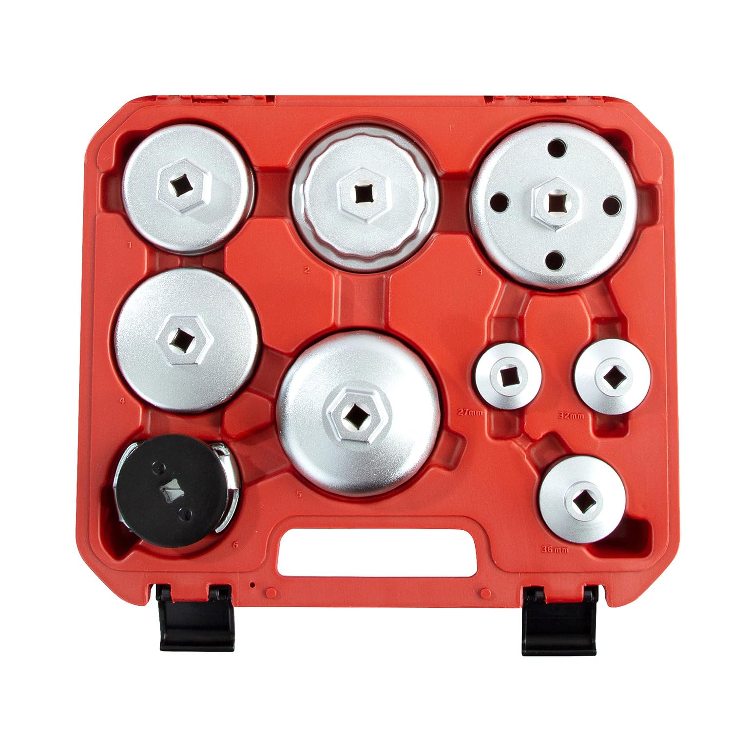 OEMTOOLS 27199 9-Piece Oil Filter Cap Wrench Set - Adjustable & Universal Oil Filter Removal Tool Kit for 3/8