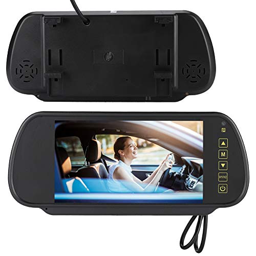 Annadue 7 Inch Auto Dimming LCD Rearview Mirror with Monitor - HD Display, Anti-Glare, Wide View Angle for Cars, Trucks, SUVs - Perfect for Night Driving and Parking Assistance