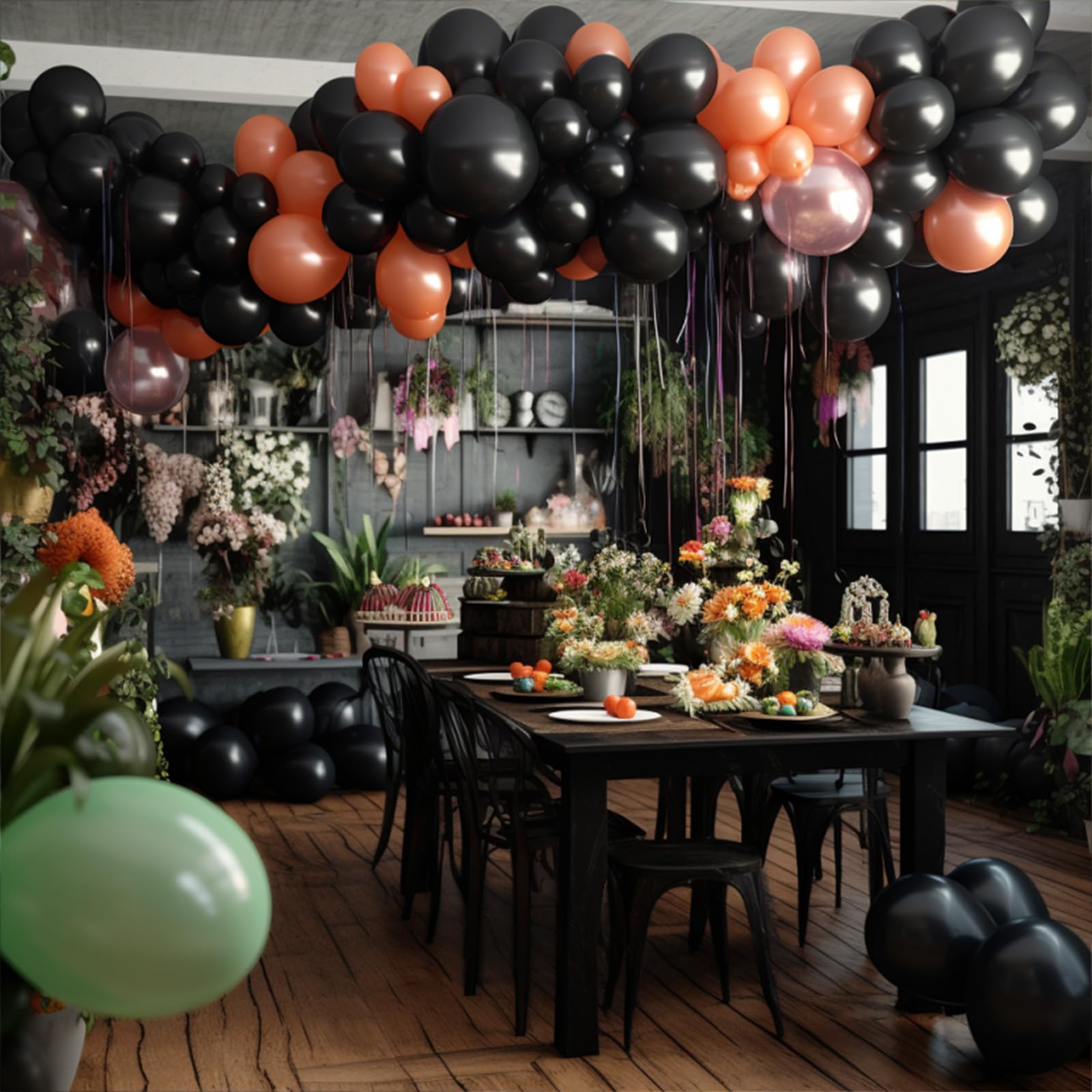 100 Pack 12 Inch Black Latex Balloons - Matte Finish Party Balloons for Birthday, Wedding, Baby Shower & Holiday Decorations - Perfect for Halloween, Graduation & Themed Events