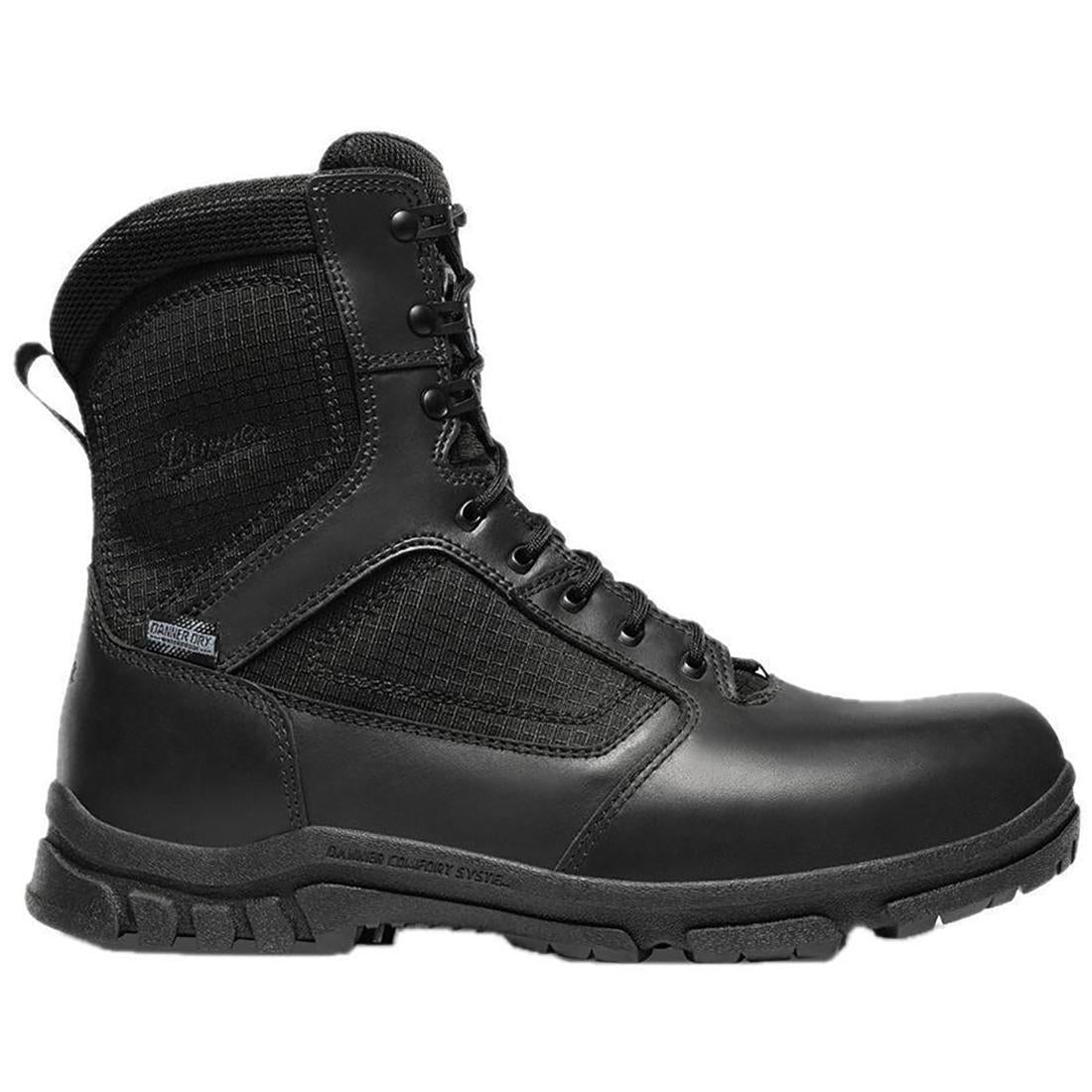 Lookout 8 Tactical Boots for Men - Black Military Combat Boots with Slip Resistant Sole | Perfect for Hiking, Outdoor Work & Tactical Operations