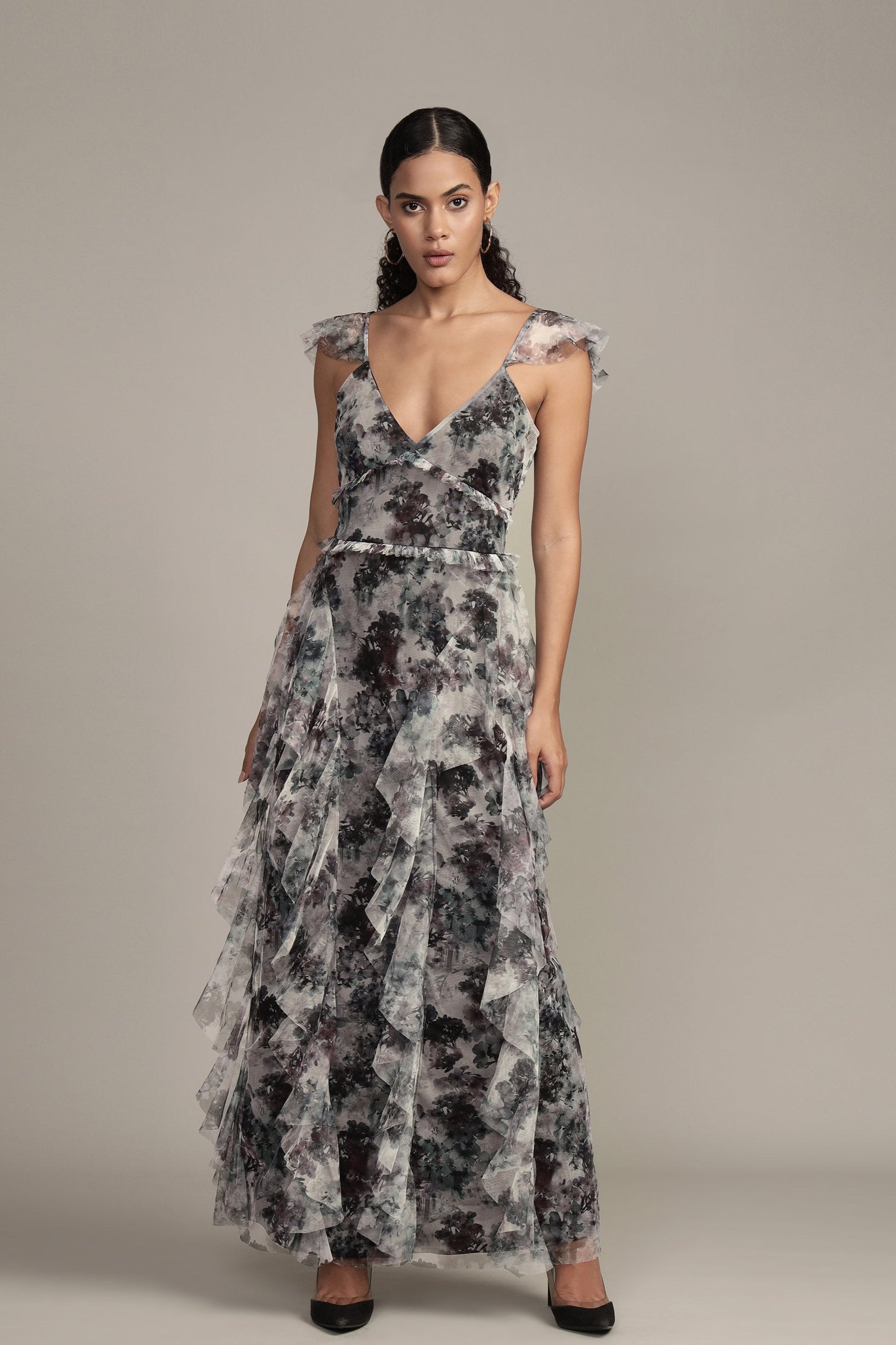 Malin Maxi Dress - Black and White Floral Print Women's Summer Dress | Perfect for Beach Vacations, Weddings & Date Nights