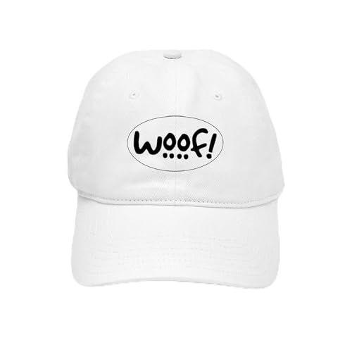 White - Woof! Dog Themed Cap