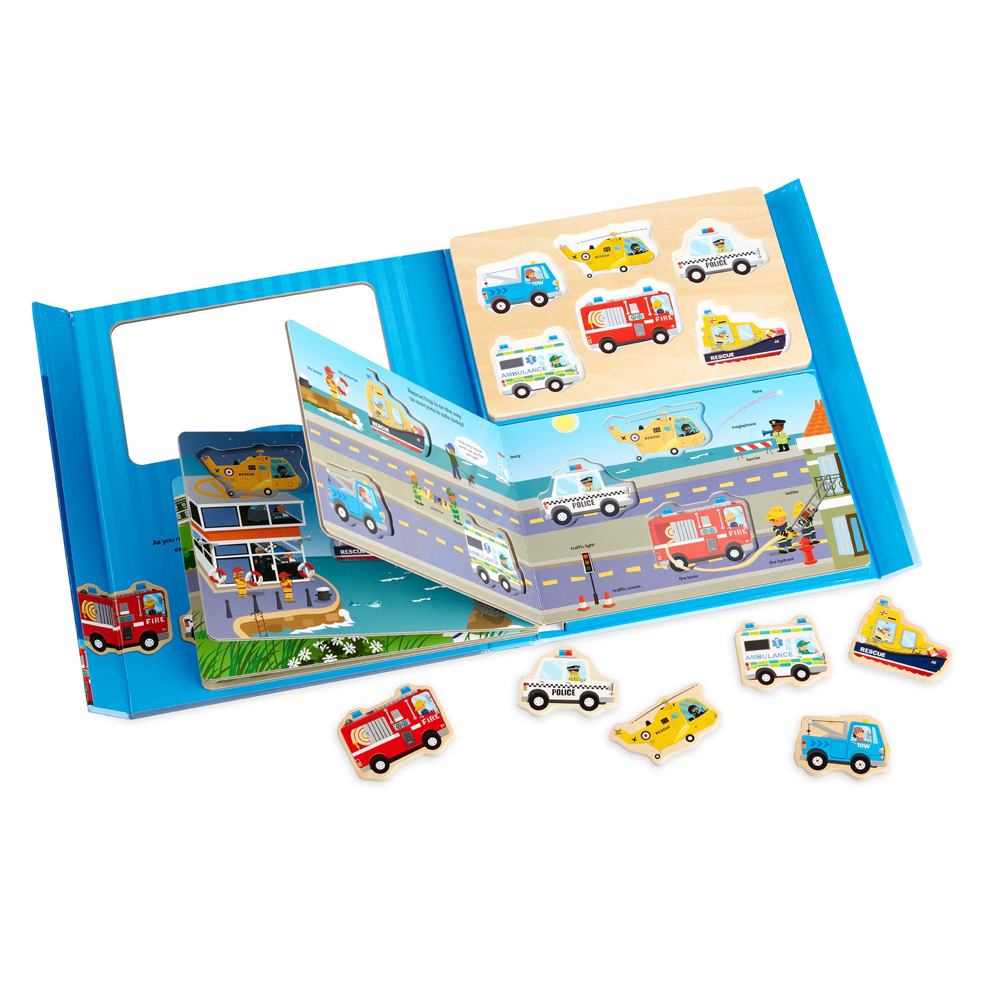 To the Rescue Book & Puzzle Play Set – Interactive Learning Toy for Kids | Perfect for Storytime, Preschool Education & Family Game Night
