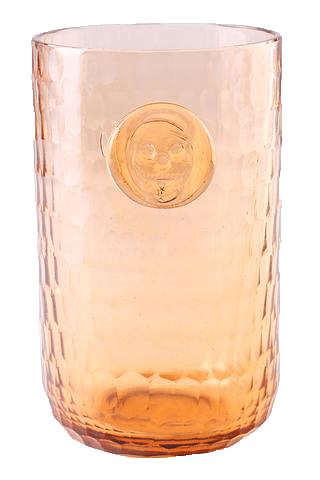 Skull Stamp Water Glass - Unique Melon Design for Home Bar, Halloween Party, and Gothic Decor | Pre Order Now
