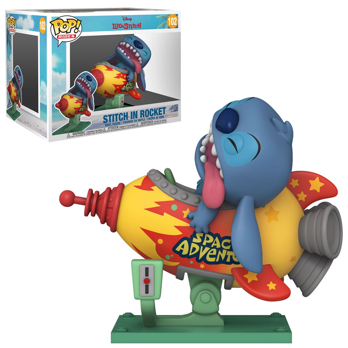 Disney Stitch in Rocket Plush Toy #102 - Cute Alien Character Stuffed Animal for Kids, Gifts, and Disney Collectors | Perfect for Birthday Presents, Room Decor, and Disney Themed Parties