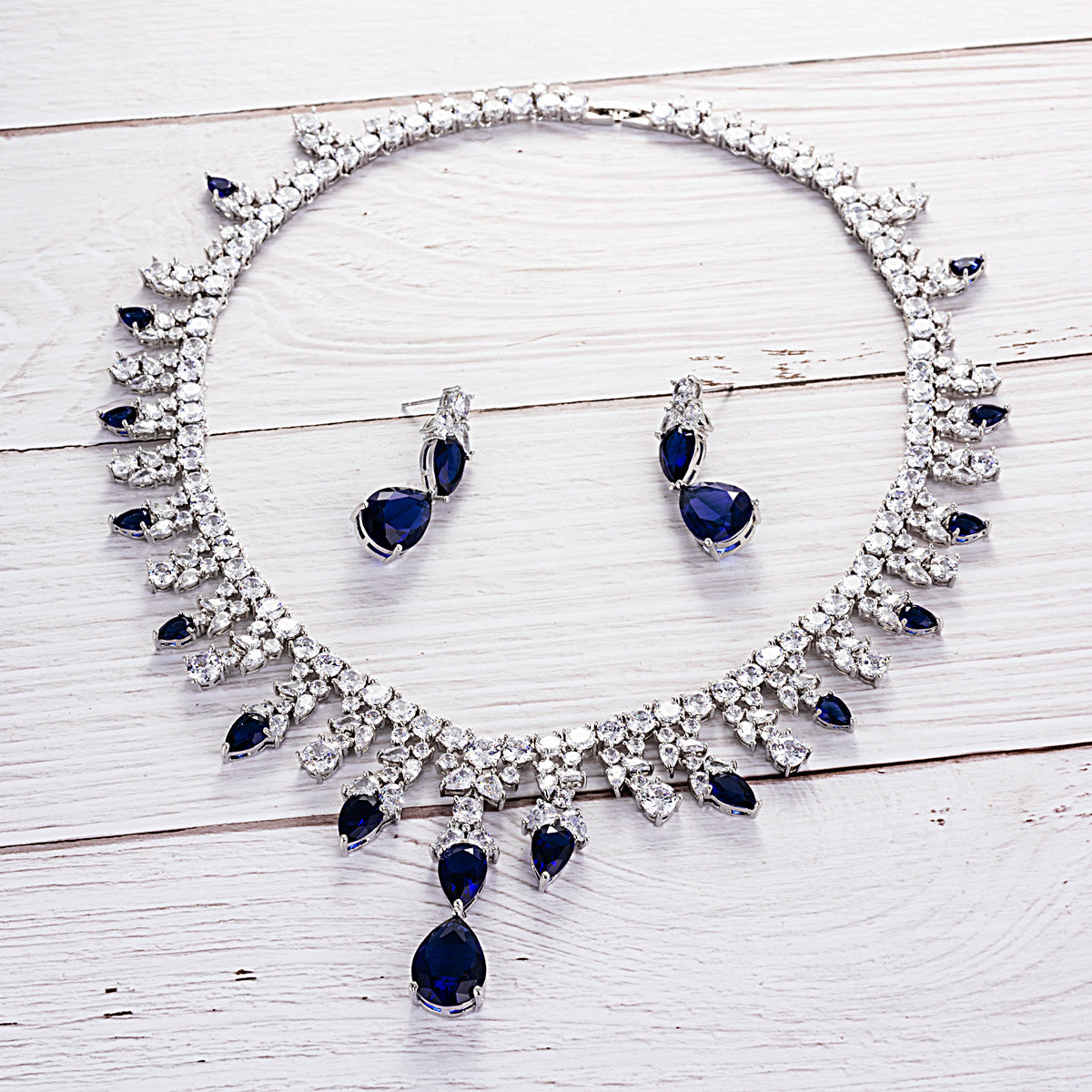 5A Cubic Zirconia Necklace & Earrings Set - Elegant Bridal Jewelry for Weddings, Engagements & Special Occasions | Hypoallergenic & Tarnish-Free
