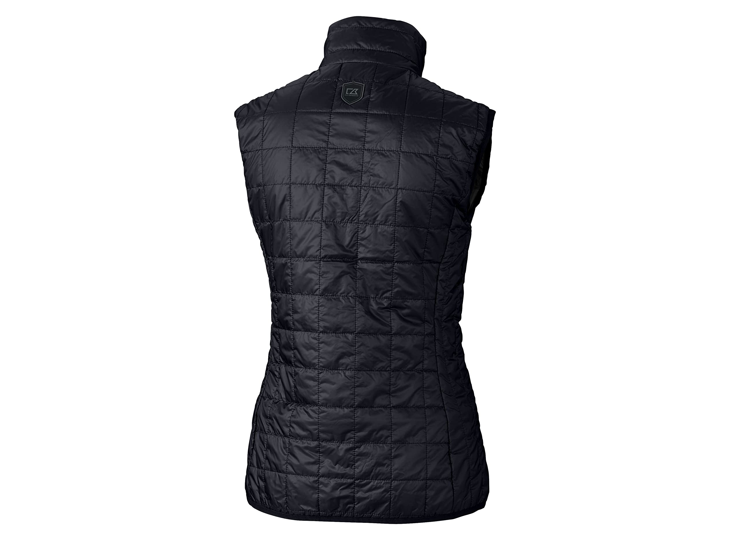 Cutter & Buck Rainier Primaloft Women's Eco-Friendly Insulated Full Zip Puffer Vest - Lightweight Warm Winter Jacket for Outdoor Hiking & Casual Wear