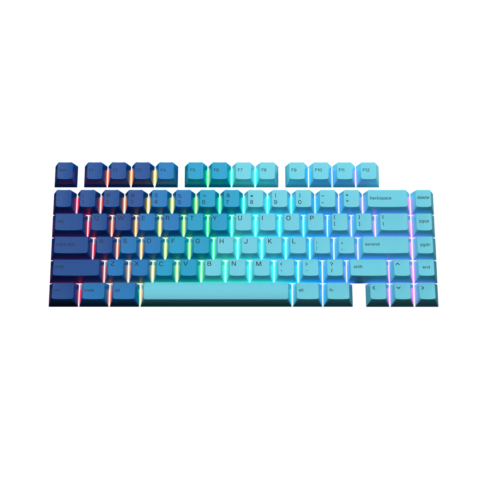 Custom Ocean Themed Keycaps for Mechanical Keyboards - Perfect for Gaming, Typing & Office Work