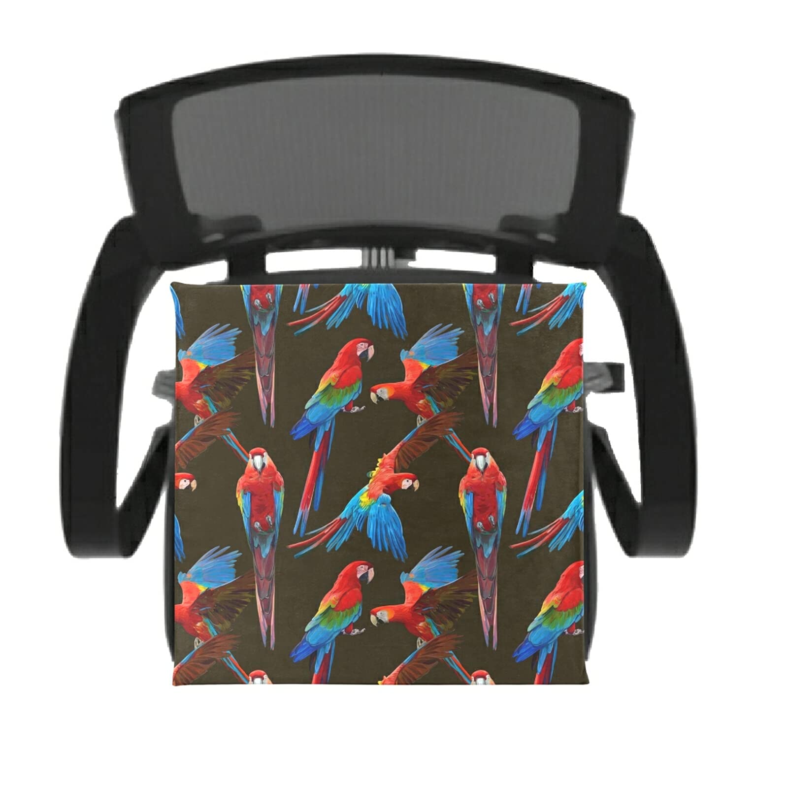 Emelivor Memory Foam Seat Cushion - Washable Chair Pad for Parrots, Red & Blue Design - Comfort Support for Dining Chairs, Wheelchairs, Floors & Car Travel - Perfect for Home, Office & Pet Comfort