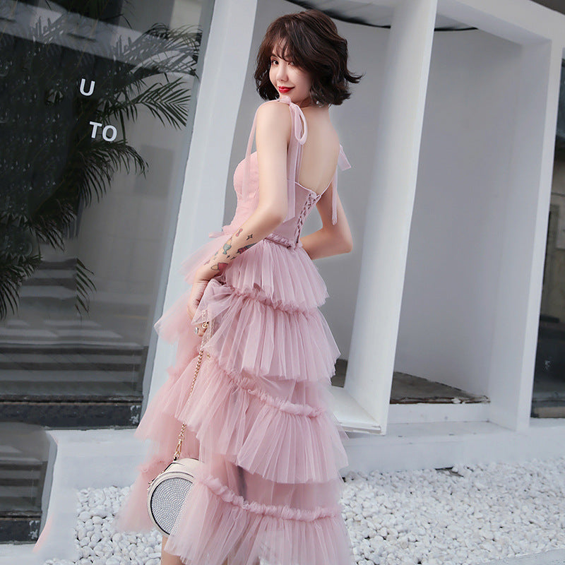 Elegant Long Layer Tulle Homecoming Dress with Straps - Formal Evening Gown for Prom, Party & Special Occasions | Women's Plus Size 564