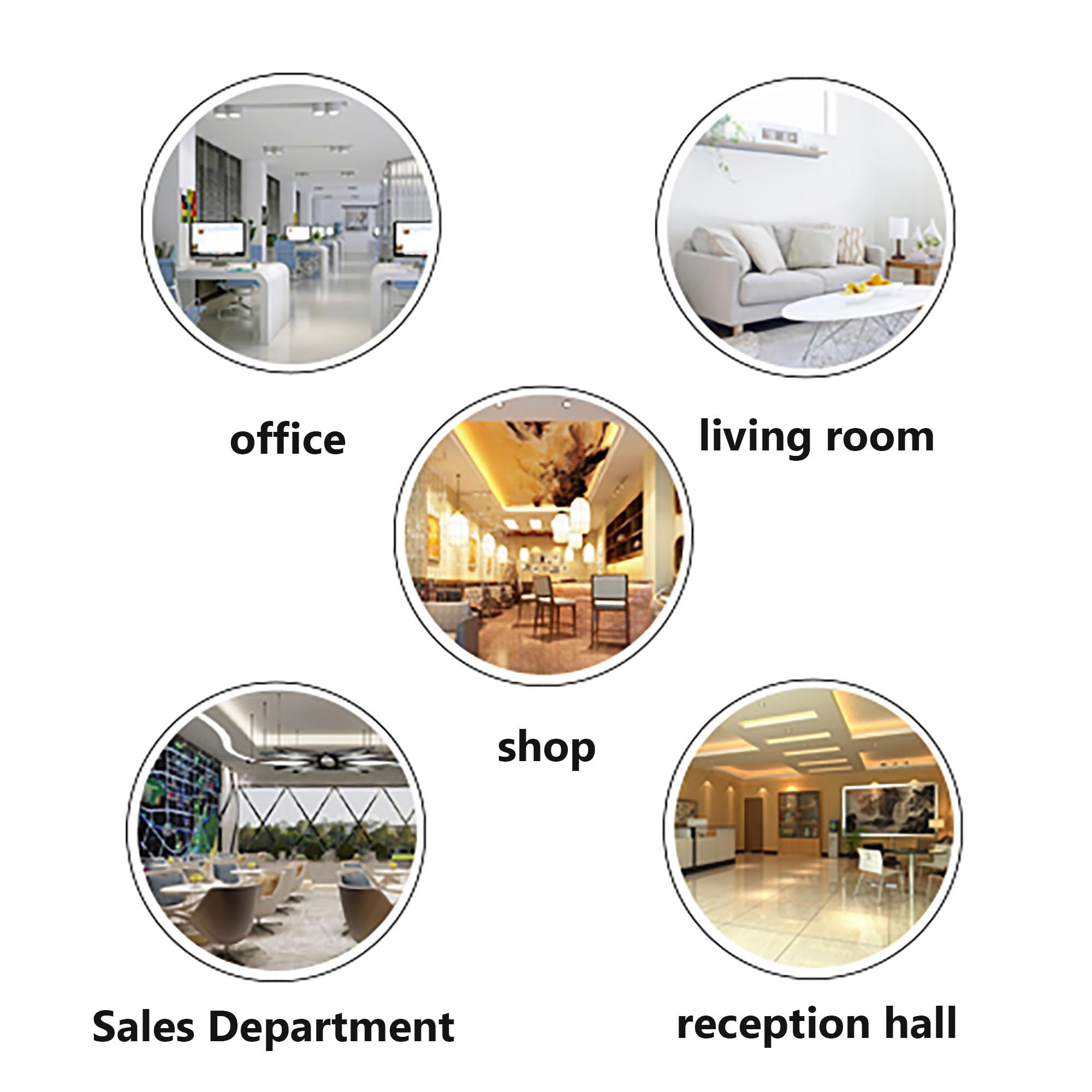 Round/Square Conference Table - Office & Reception Room Furniture Set - 5-Piece Dining Table with Chairs - Compact Coffee Table Set for 4 - Business Meeting Table & Chair Combo - Perfect for Office Meetings, Home Dining & Business Negotiations
