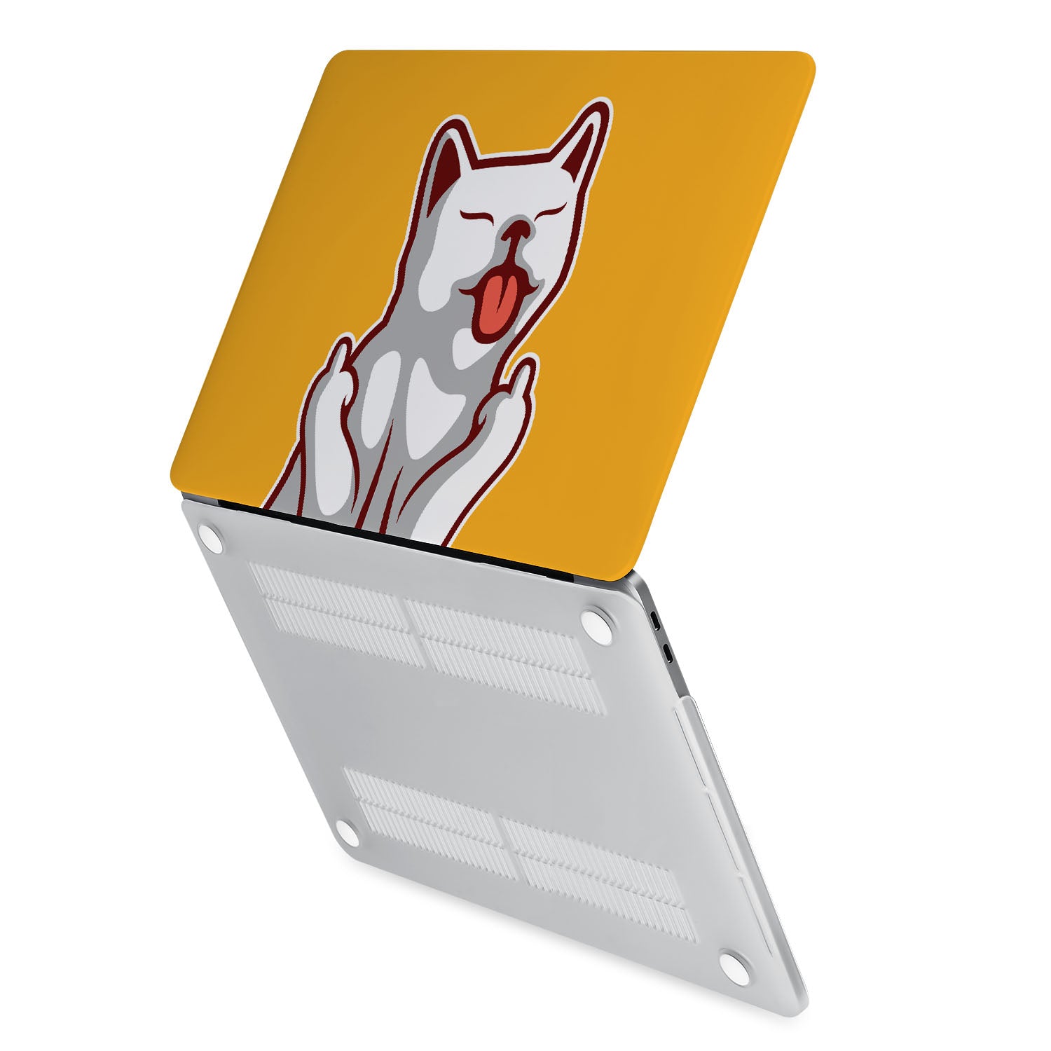Funny Cat Design MacBook Case - Durable Protective Cover for MacBook Air/Pro - Perfect for Work, Travel & School