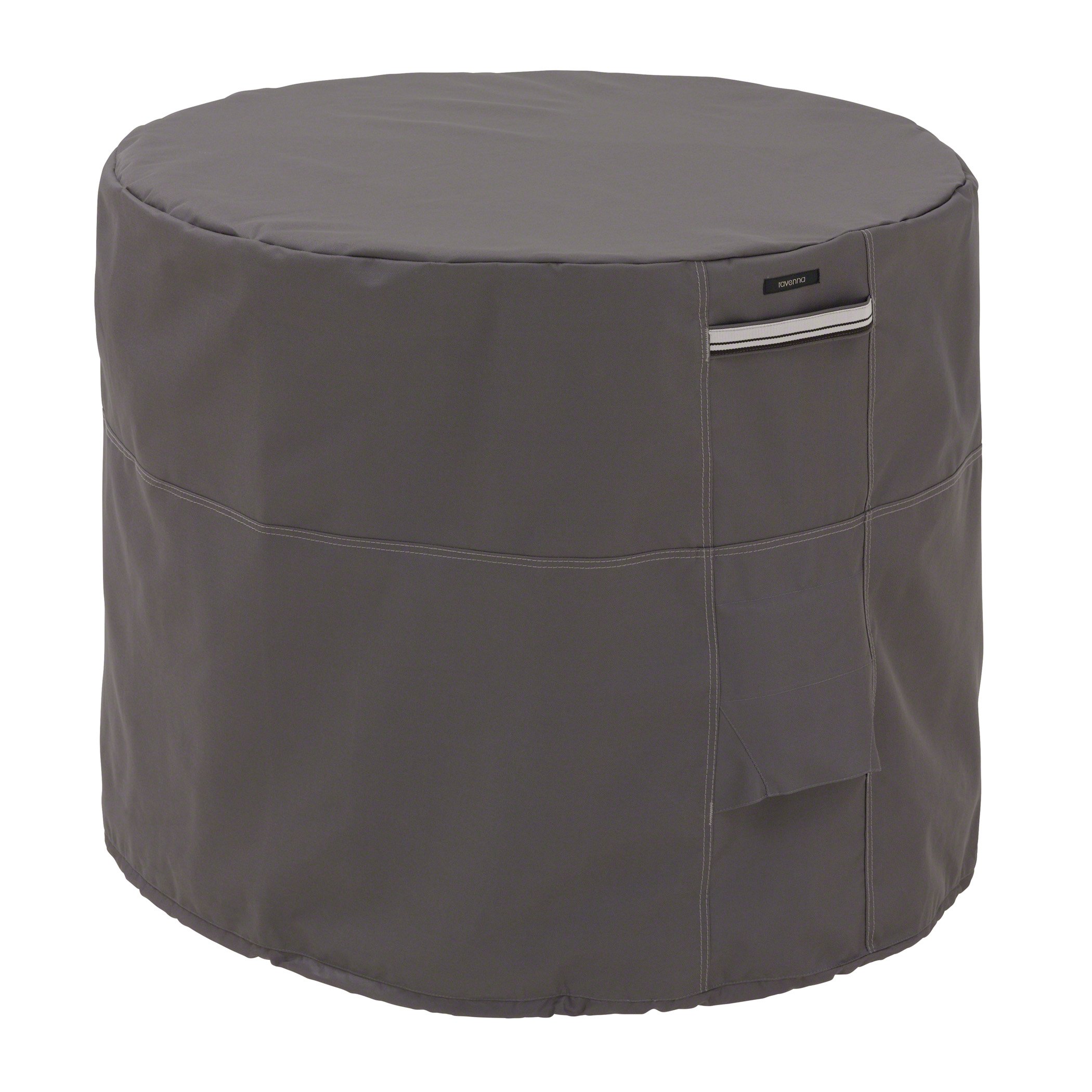 Classic Accessories Ravenna 34-Inch Round Water-Resistant Air Conditioner Cover for Outdoor AC Units – Durable Protection Against Rain, Snow, and UV Rays