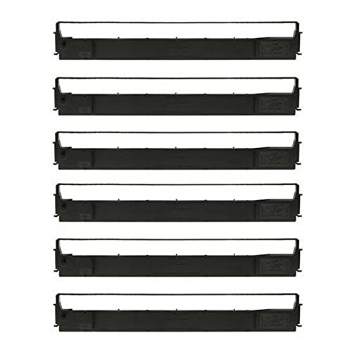FX-100/105/1000/1050/1180/MX-100/105 Compatible Black Printer Ribbons (6-Pack) - High-Quality Replacement for Brother Fax Machines - Perfect for Office Documents, Shipping Labels & Receipt Printing