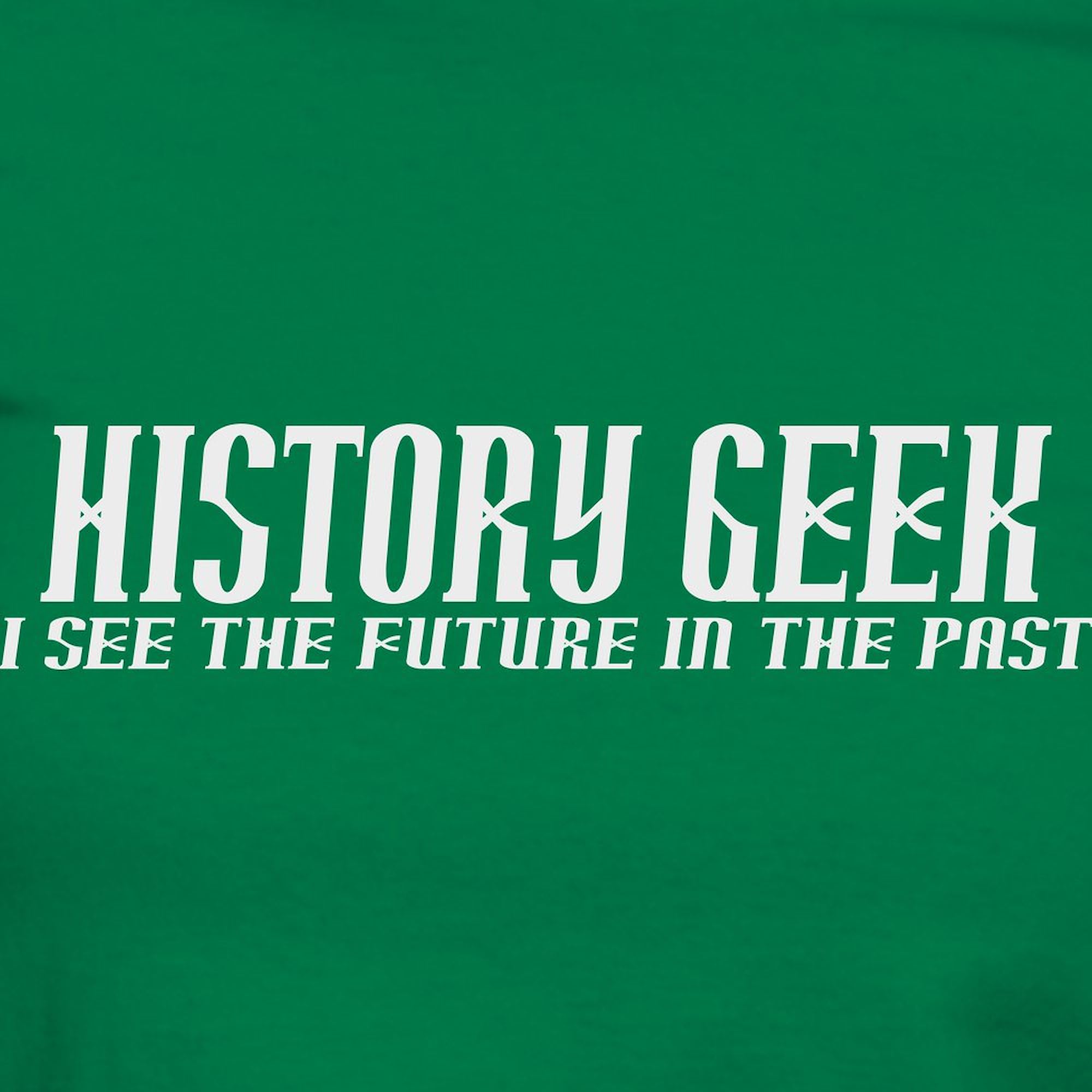 History Geek Past Future Women's Cotton Dark T-Shirt - Funny Science Graphic Tee for Book Lovers & Nerdy Gifts