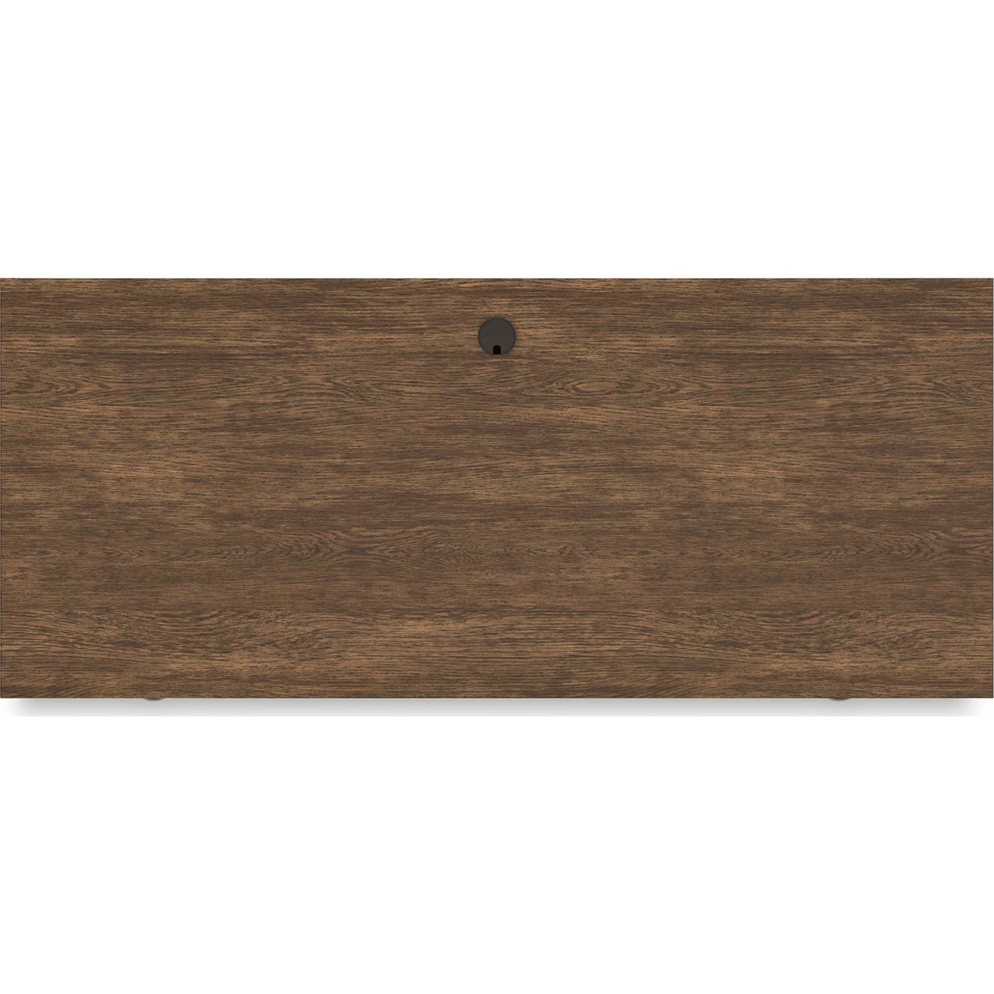 Austanny Solid Wood Desk - Warm Brown Finish, Modern Home Office Desk for Study & Work - Perfect for Small Spaces & Remote Work