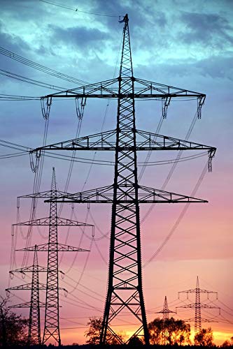 20x30 Inch Laminated Electrical Current Poster - Bright Colors & Vivid Imagery - Perfect for Home, Office or Classroom Decor - Energy & Power Line Diagram Wall Art - Fits Standard Frames