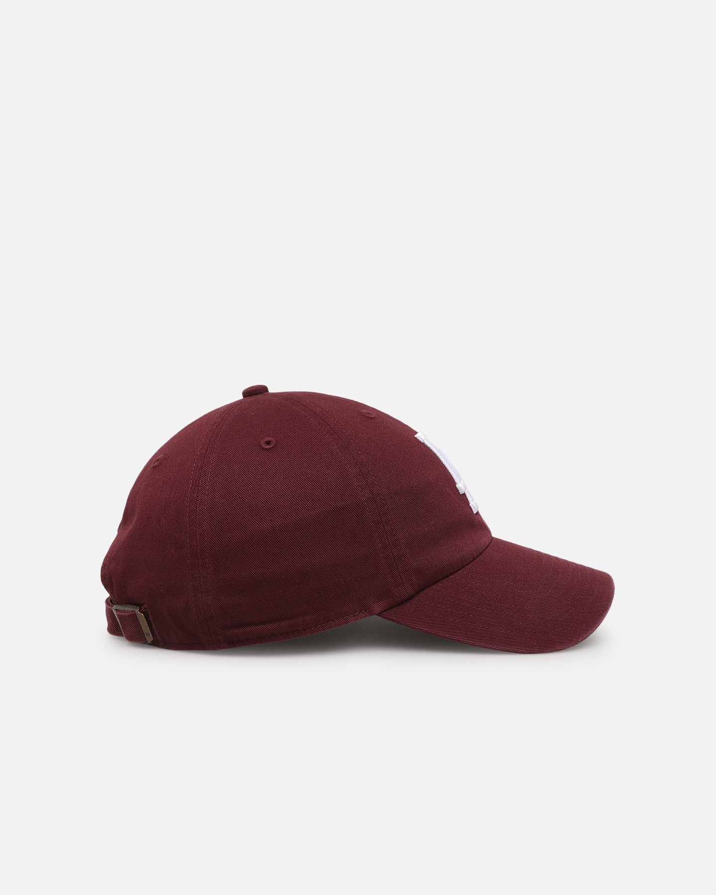 47 Brand Los Angeles Dodgers 'Ballpark' 47 Clean Up Adjustable Strapback Hat - Dark Maroon Baseball Cap for Men & Women - Perfect for Game Day, Sports Events & Casual Wear