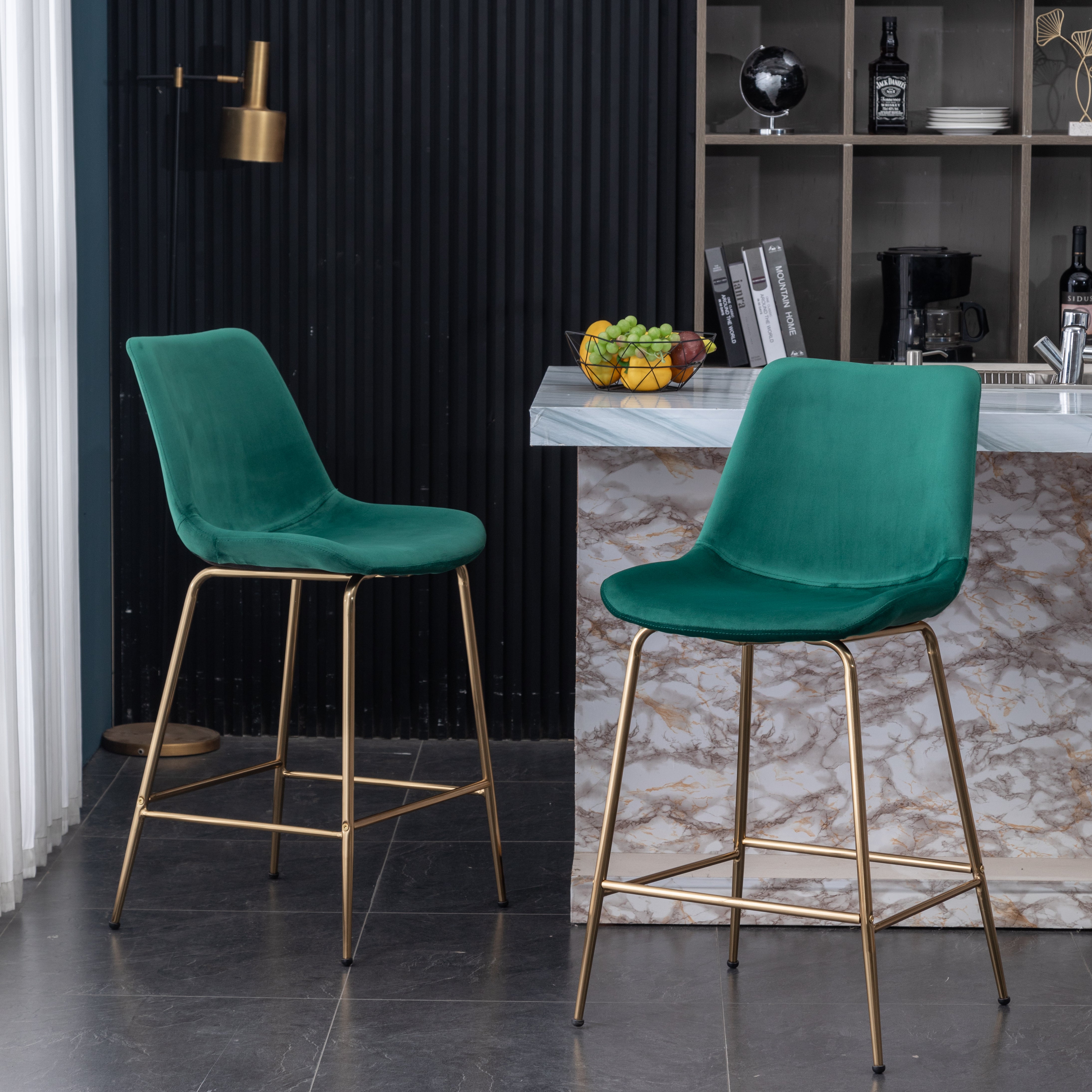 Roundhill Furniture Aufurr Modern Velvet 26.5