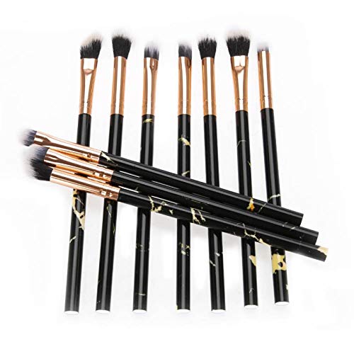 10Pcs Professional Makeup Brush Set - Eye Shadow, Blending & Cosmetic Brushes Kit for Flawless Makeup Application | Perfect for Daily Use, Travel & Professional Makeup Artists