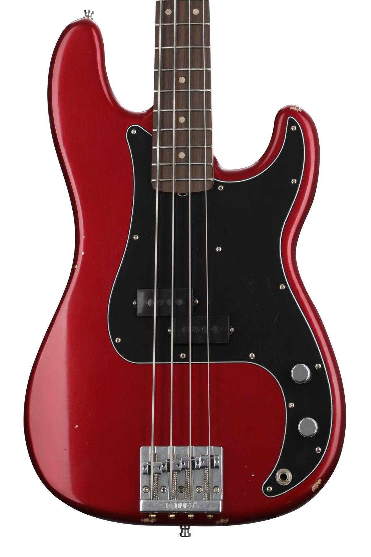 Fender Nate Mendel Precision Bass Guitar - Candy Apple Red Finish, Rosewood Fingerboard - Perfect for Rock, Jazz & Studio Recording