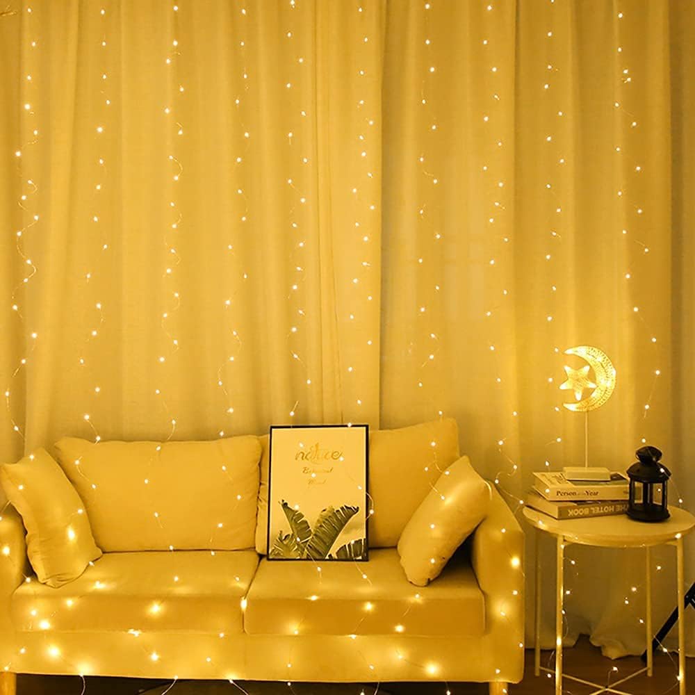 300 LED Fairy Lights for Bedroom Decor - USB Powered String Lights with Remote Control, 12 Lighting Modes, Warm White - Perfect for Wedding Backdrops, Christmas Decor, Party Wall Hangings & Room Atmosphere Lighting