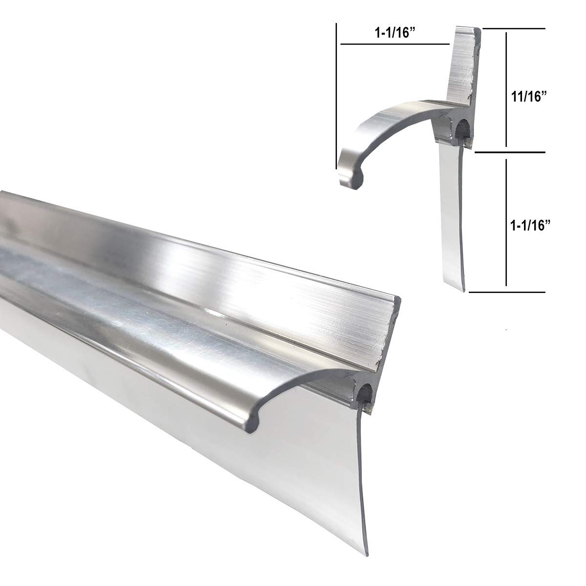 Chrome Shower Door Bottom Deflector 30