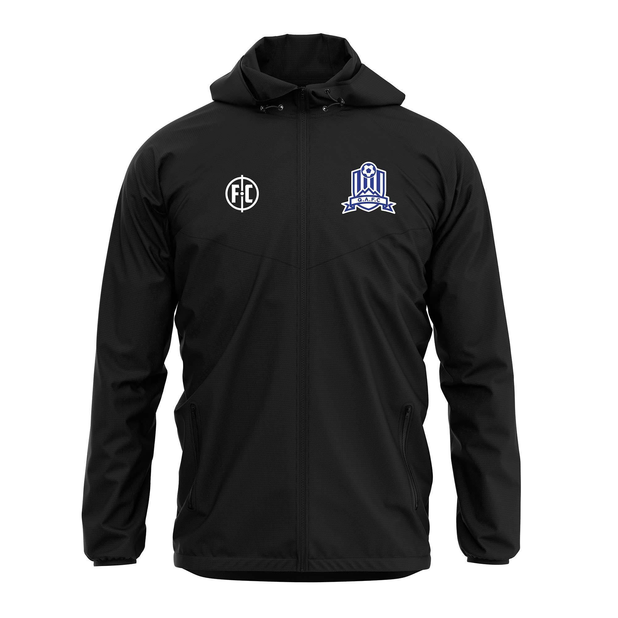 Queenstown AFC Shower Jacket - Waterproof Windbreaker for Men & Women - Lightweight Raincoat for Outdoor Activities, Hiking & Travel