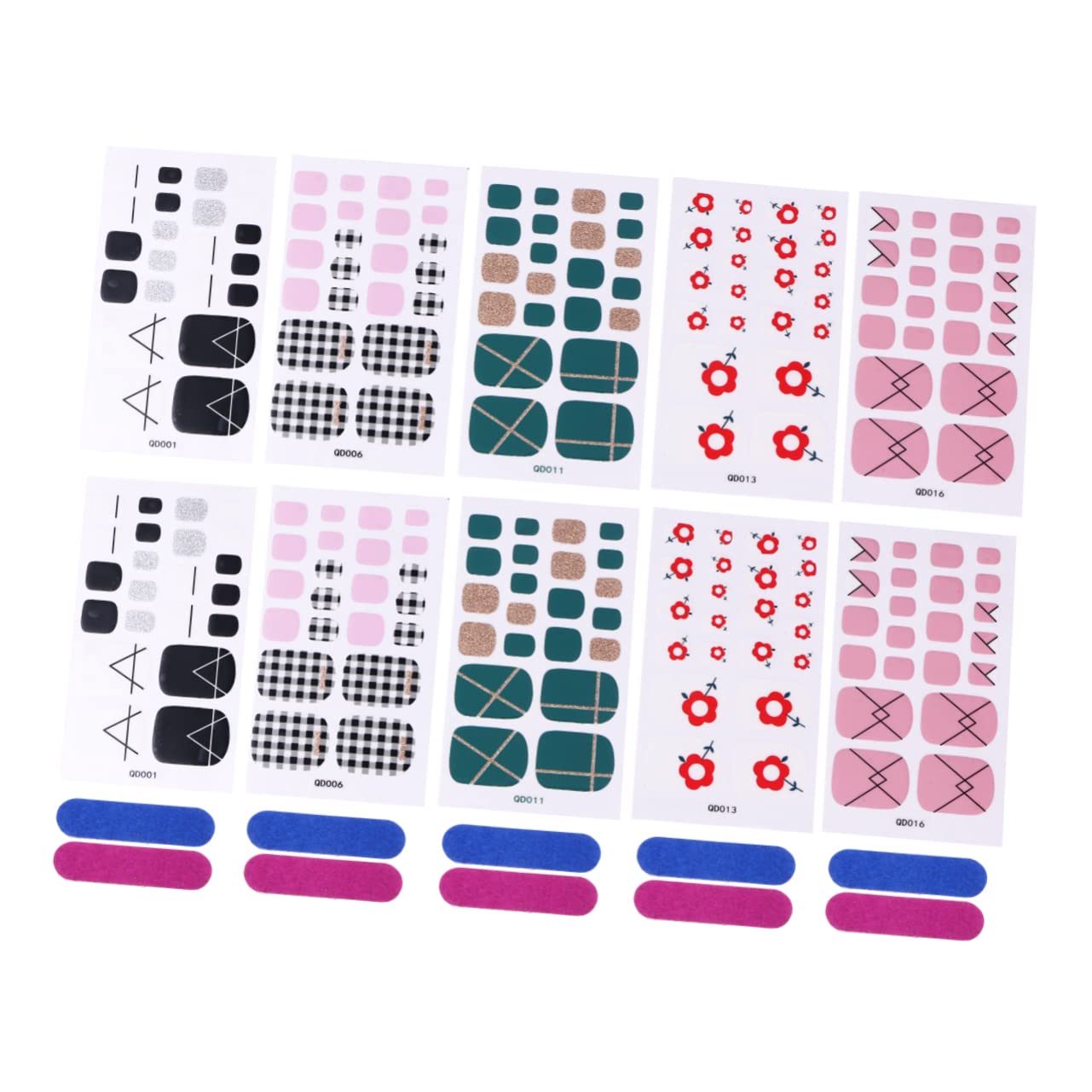 10pcs Minkissy Fashion Nail Art Stickers - Cartoon Nail Decals & Foot Stickers for DIY Manicure | Korean Style Nail Accessories for Women, Girls | Perfect for Parties, Gifts & Nail Salon Decorations