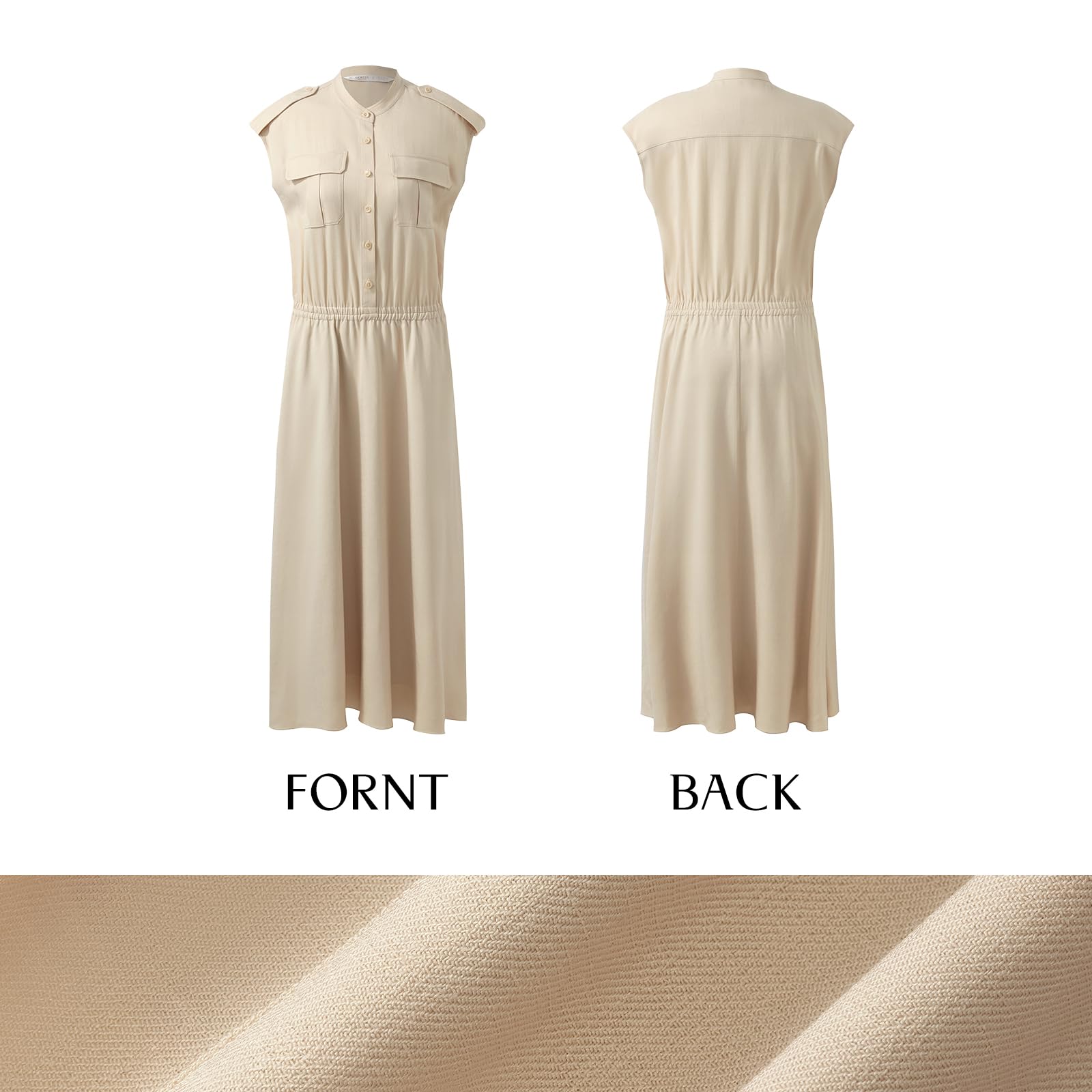Women's V-Neck Short Sleeve Maxi Shirt Dress with Gathered Waist & Pockets - Flowy Casual Summer Dress for Beach, Office & Everyday Wear