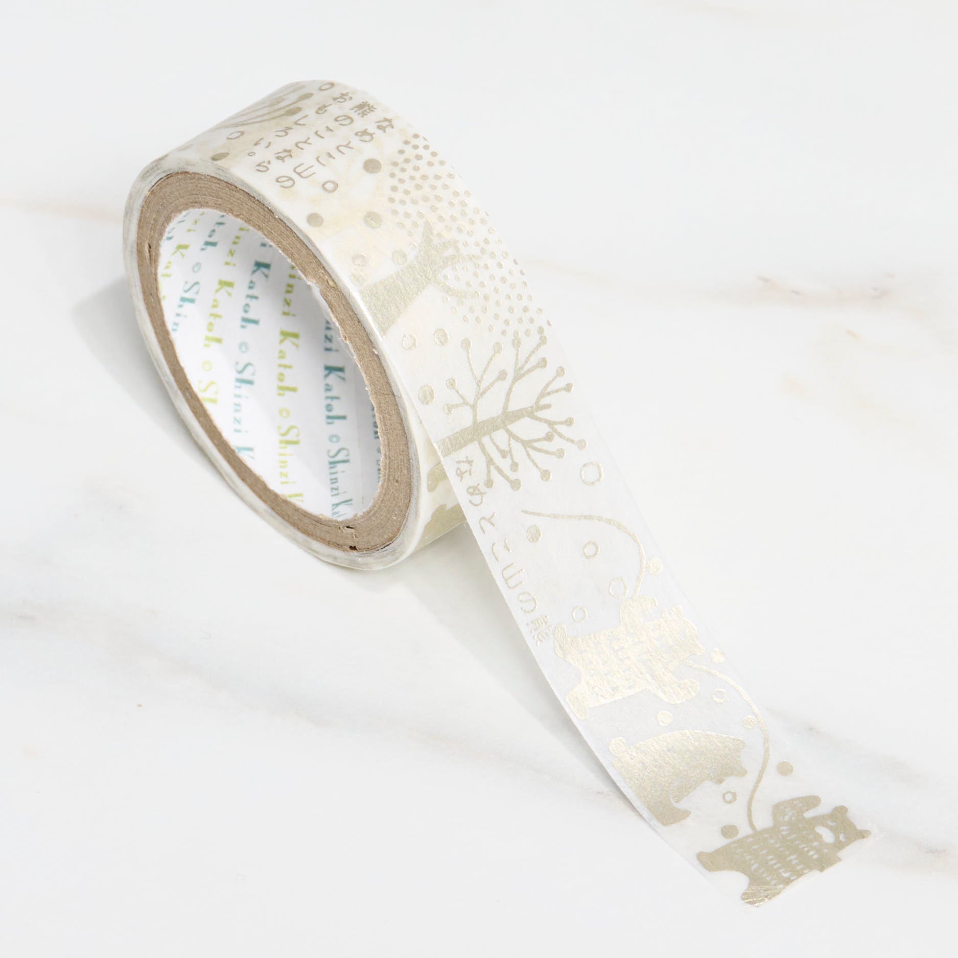 Shinzi Katoh Masking Tape - Miyazawa Kenji Series Silhouette & Seal Design | Decorative Washi Tape for Scrapbooking, Journaling, Gift Wrapping & DIY Crafts