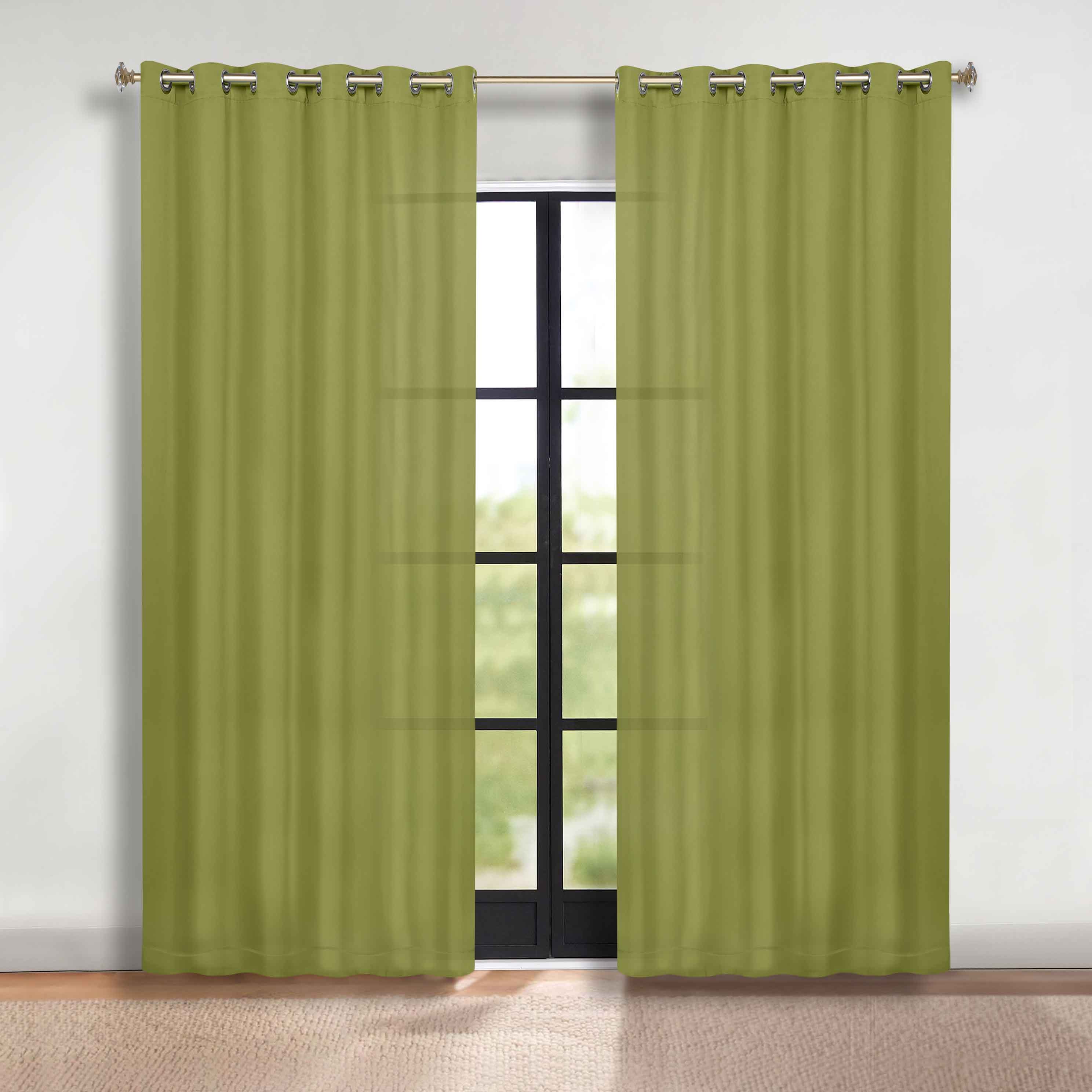 Classic Modern Solid Blackout Curtain Panels - Set of 2 for Bedroom & Living Room - Light Blocking Thermal Insulated Window Drapes for Home Decor