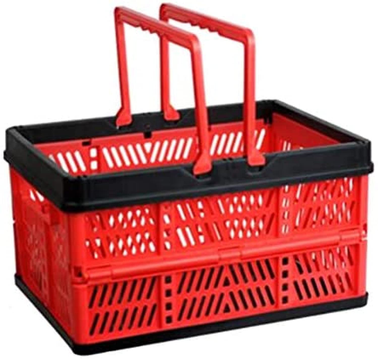 Foldable Shopping Basket - Portable Picnic Basket for Snacks, Fruits & Vegetables - Home Storage Organizer for Kitchen, Pantry & Outdoor Activities