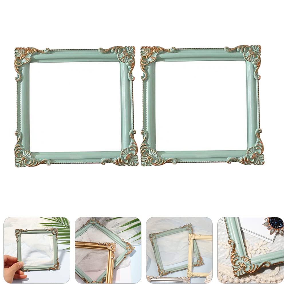 Angoily 2-Pack European Style Selfie Picture Frames - 11cm Wall & Tabletop Photo Display for Home Decor, Living Room, Bedroom, and Office